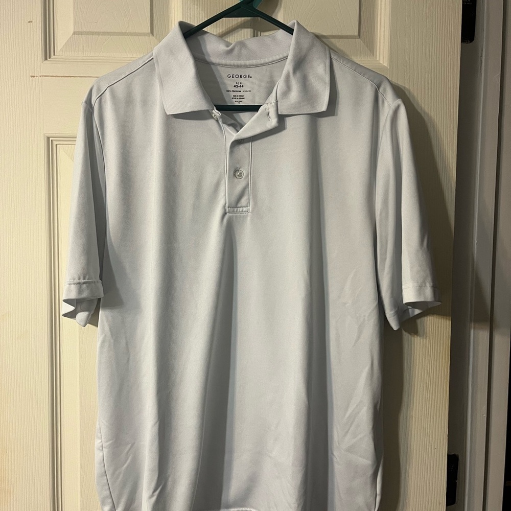 George Men's White Polo Shirt